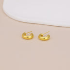 Thick Open Huggie Hoop Earrings E063
