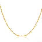 Elise dainty satellite chain link layering necklace