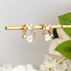 Butterfly & flower wreath dainty cute stud earrings E292