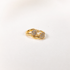 Cubic Zirconia dainty flower huggie hoop earrings E277