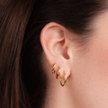 Giana classic minimalist gold huggie hoop earrings