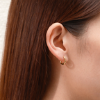 Giana classic minimalist gold huggie hoop earrings