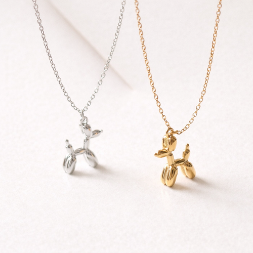 Camilie Balloon Puppy Dog Charm Necklace