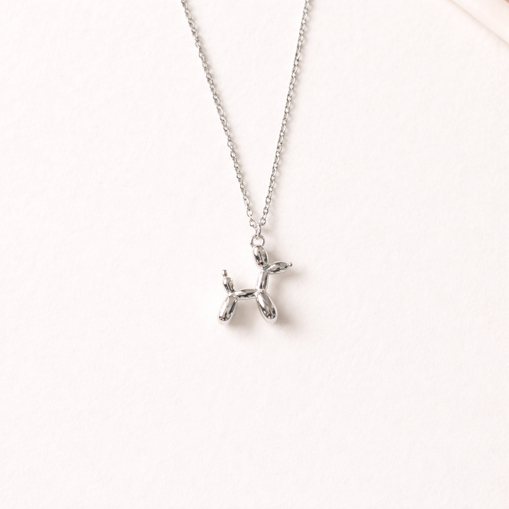 Camilie Balloon Puppy Dog Charm Necklace