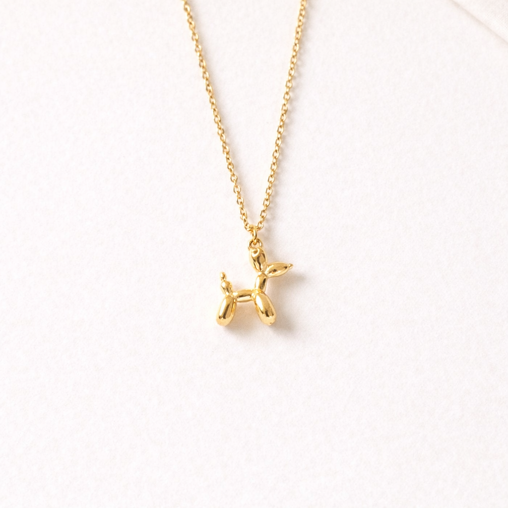 Camilie Balloon Puppy Dog Charm Necklace