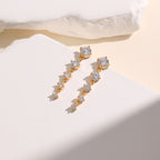 Gold Crystal Rhinestone Drop Dangle Earrings E251