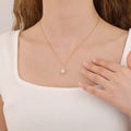 Starburst opal gem dainty pendant necklace N015