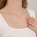 Solitaire single crystal pendant dainty necklace N017