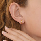 Gold Huggie Hoop Earrings for Women Minimalist Small Hoops E167