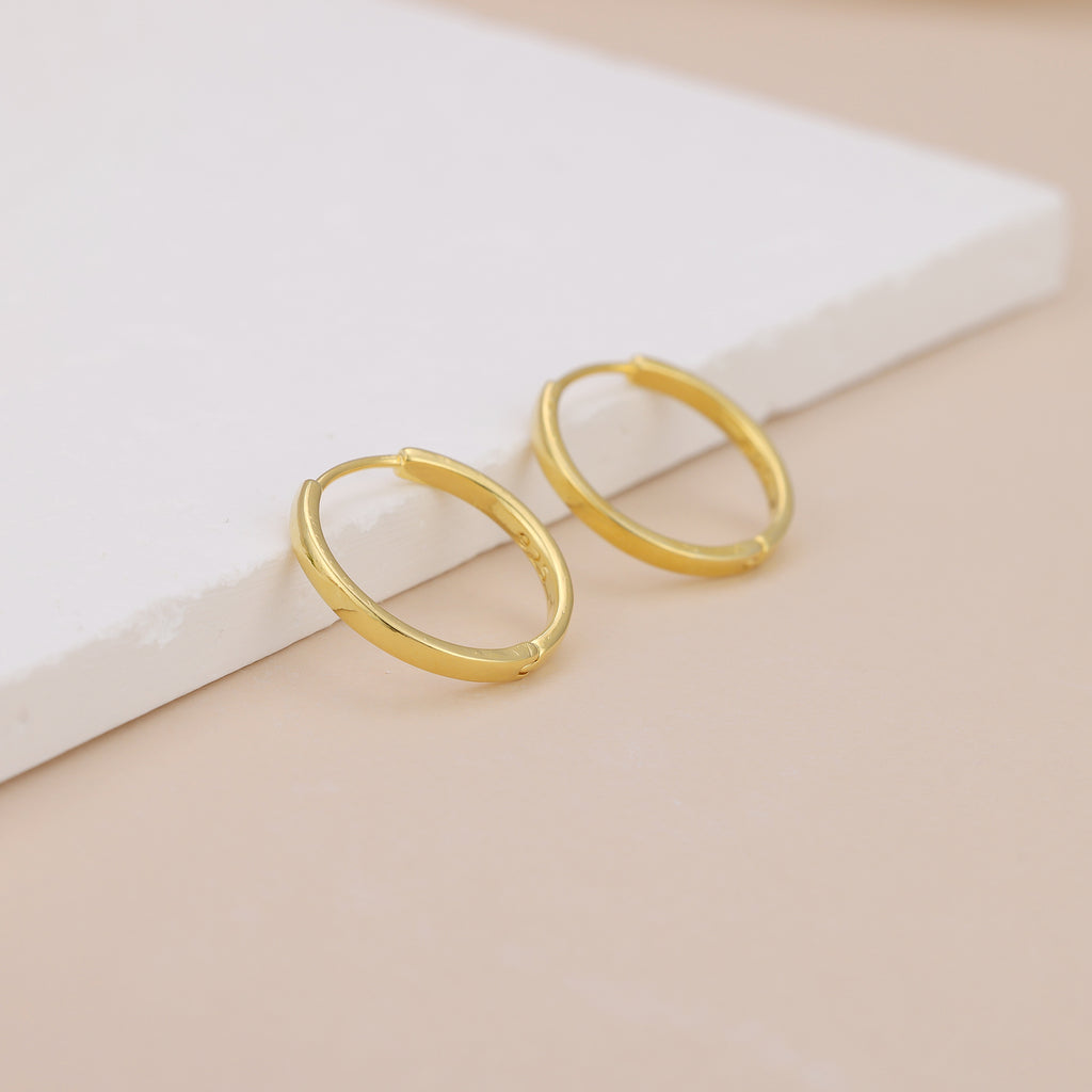 Minimalist 18K Gold Plated Small Hoop Earrings E133
