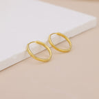 Minimalist 18K Gold Plated Small Hoop Earrings E133