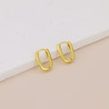 18k Gold Vermeil Oval Hoop Earrings E079