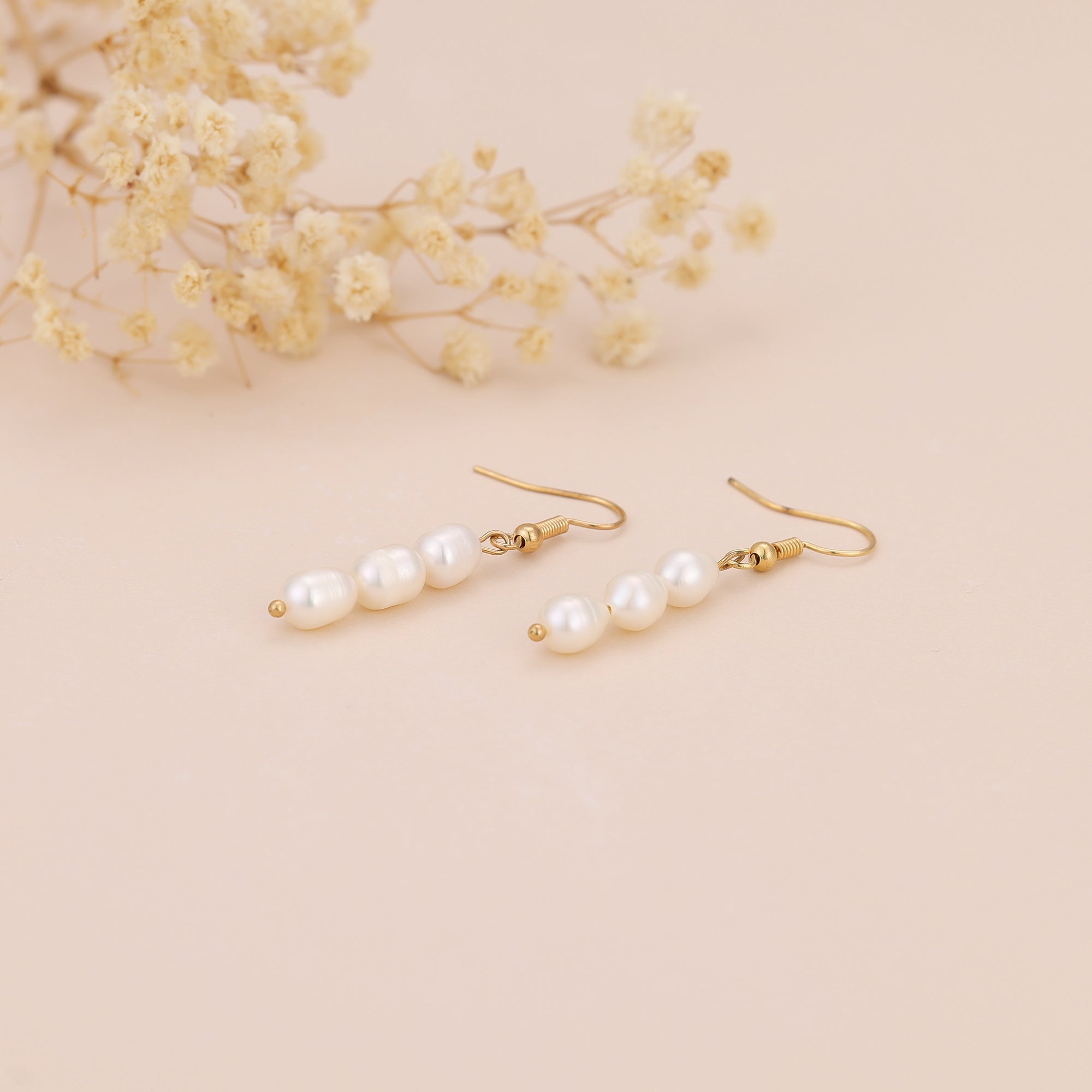 Freshwater Pearl Long Dangle Earrings E160