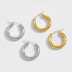 Elena minimalist chunky thick hoop earrings