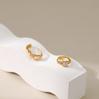 Gold Square Crystal Baguette Pave Huggie Hoop Earrings E280