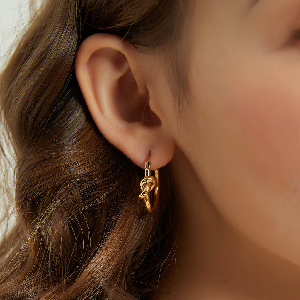 Molly Love Knot Hoop Earrings