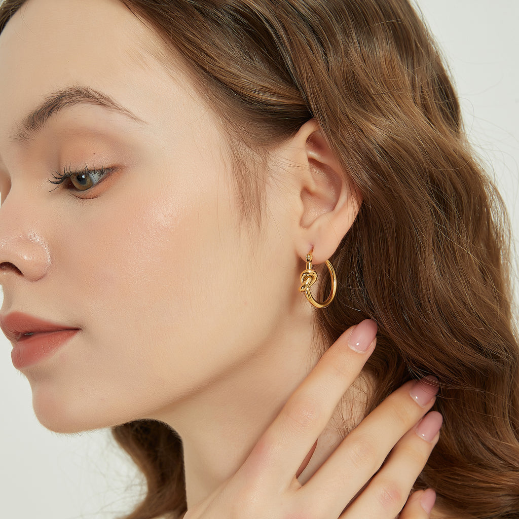 Molly Love Knot Hoop Earrings
