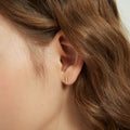Juliana dainty gold paved bar stud earrings