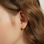 Juliana dainty gold paved bar stud earrings