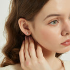 Emery Starburst CZ Dainty Gold Stud Earrings