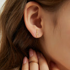 Emerson dainty gold lighting rod stud earrings
