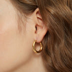 Elena minimalist chunky thick hoop earrings