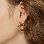 Elena minimalist chunky thick hoop earrings