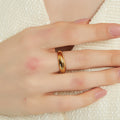Jordyn gold thick dome stacking ring