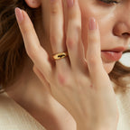 Jordyn gold thick dome stacking ring