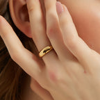 Jordyn gold thick dome stacking ring
