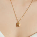 Reese northern star rectangle charm pendant necklace