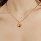 Ceilia Gold Tear Drop Cubic Zirconia Star Necklace