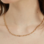 Caroline Gold Dainty Rolo Chain Layering Necklace