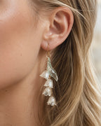 White lily of the valley dangle drop earrings E253