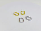 18k Gold Vermeil Oval Hoop Earrings E079