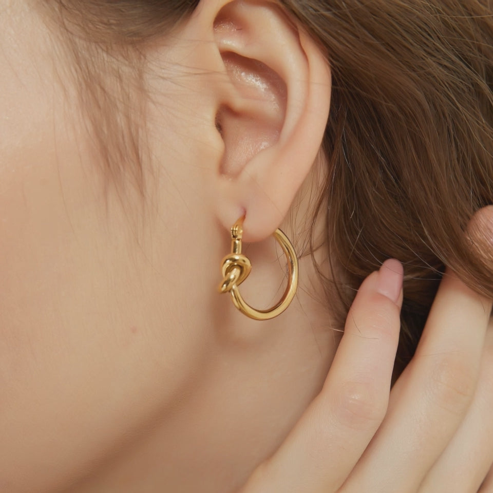 Molly Love Knot Hoop Earrings