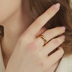 Jordyn gold thick dome stacking ring