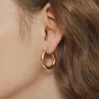 Elena minimalist chunky thick hoop earrings
